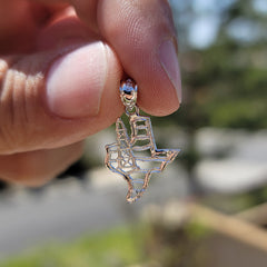 14K or 18K Gold Texas Oil Rig Pendant