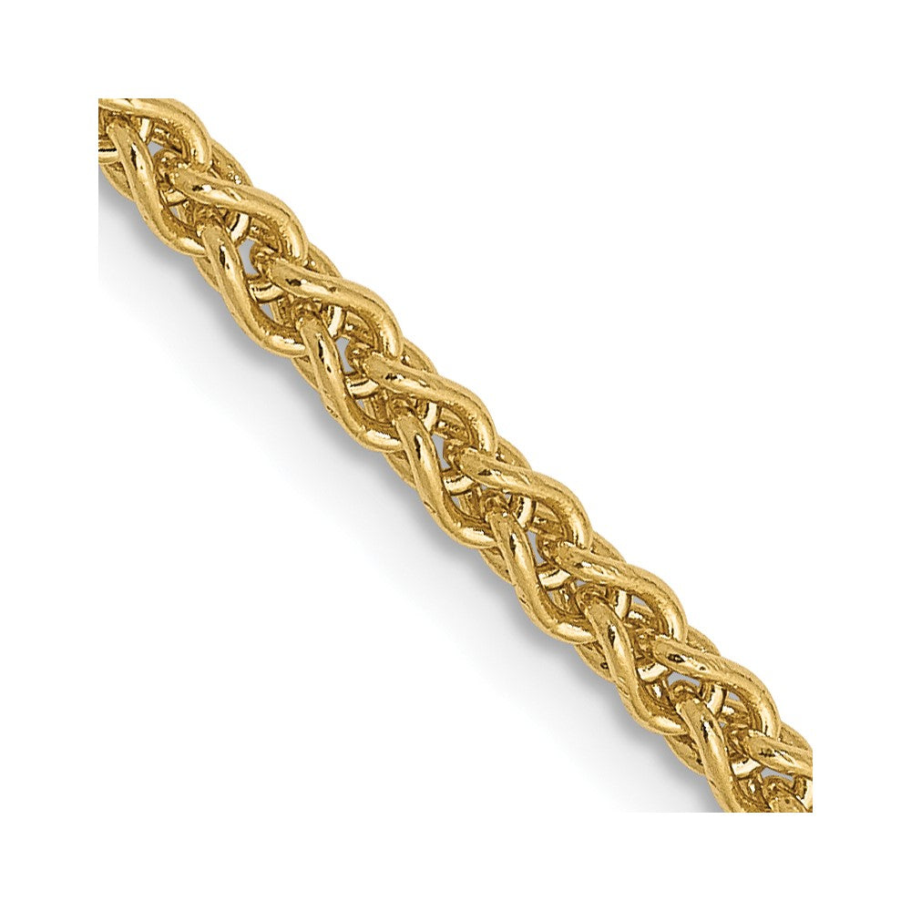 14K Yellow Gold 2.1mm Spiga (Wheat) Chain