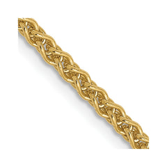 14K Yellow Gold 2.1mm Spiga (Wheat) Chain