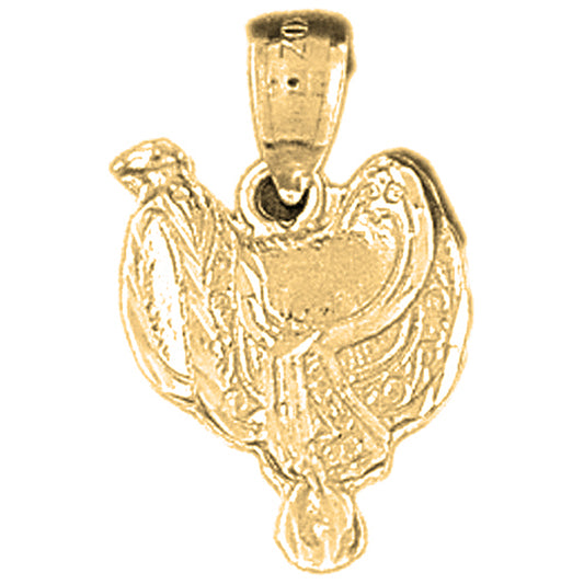14K or 18K Gold Saddle Pendant