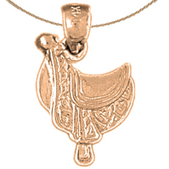 14K oder 18K Gold Sattelanhänger