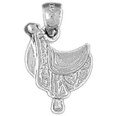 14K or 18K Gold Saddle Pendant