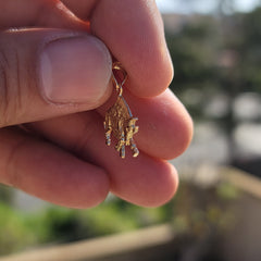 14K or 18K Gold Bull, Bull Fighting Pendant