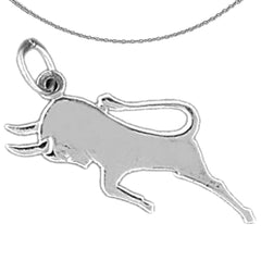 14K oder 18K Gold Bulle, Stierkampf Anhänger