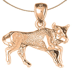 10K, 14K oder 18K Gold 3D Stierkampf, Stier Anhänger