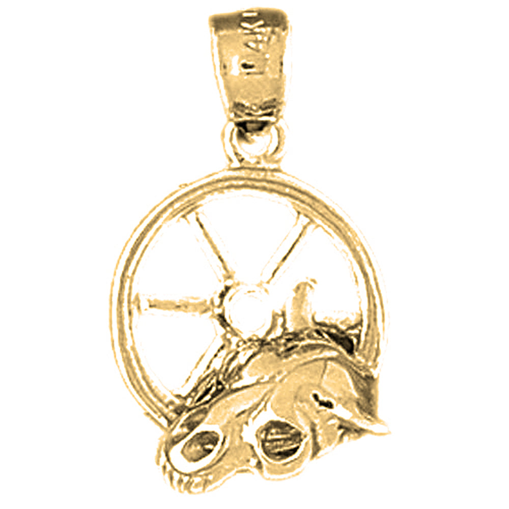 14K or 18K Gold Donkey Pendant