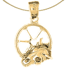 14K or 18K Gold Donkey Pendant