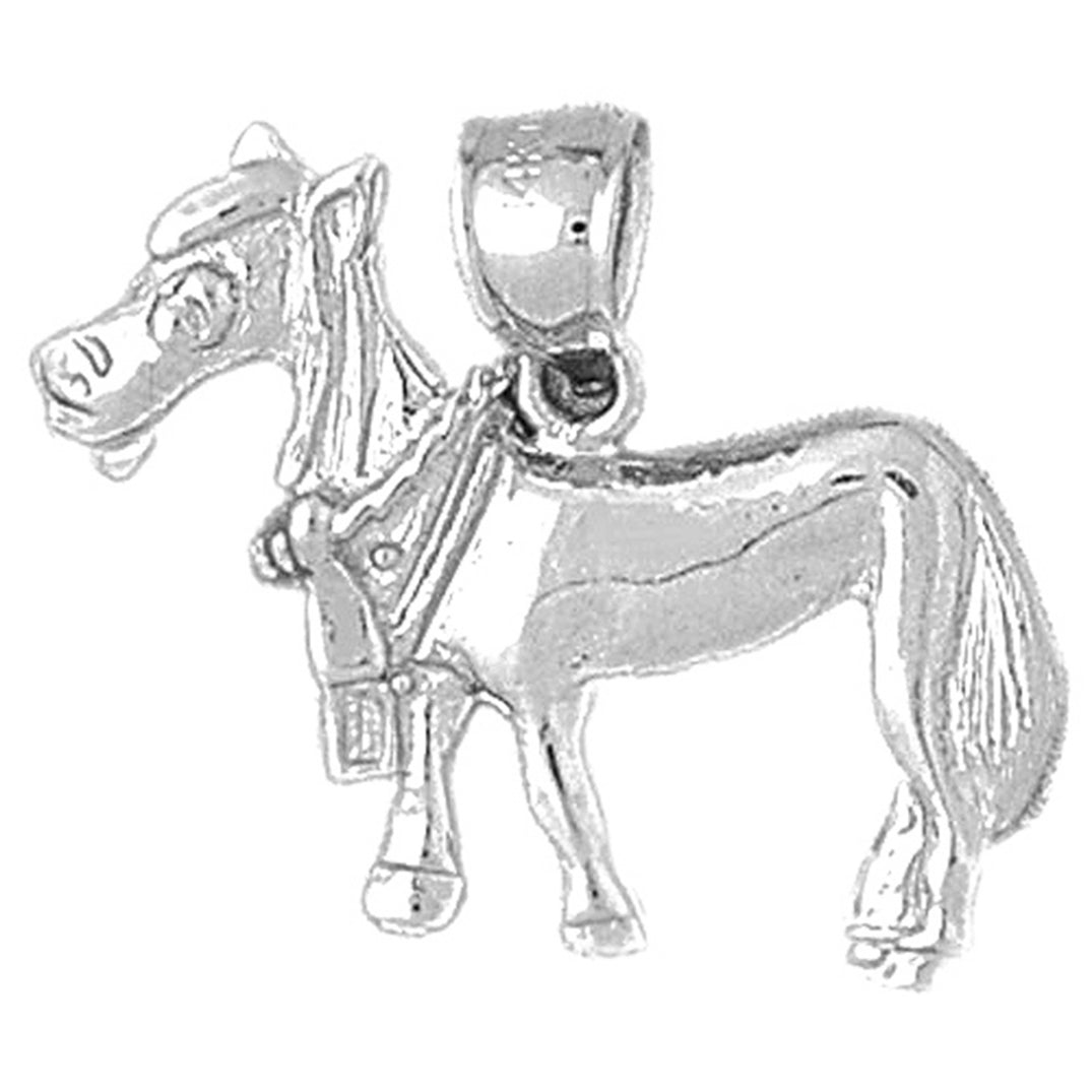 10K, 14K or 18K Gold Donkey Pendant