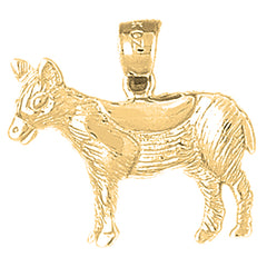 10K, 14K or 18K Gold Steer Head Pendant