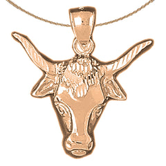 Colgante de cabeza de dirección de oro de 10K, 14K o 18K