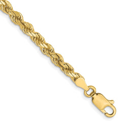 10K Yellow Gold 3.5mm Diamond-cut Rope Chain