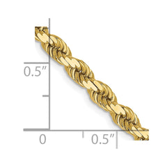 10K Yellow Gold 4mm Diamond-cut Rope Chain