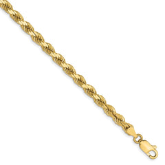 10K Yellow Gold 4mm Diamond-cut Rope Chain