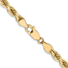 10K Yellow Gold 4.5mm Diamond-cut Rope Chain