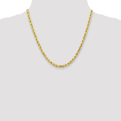 10K Yellow Gold 4.5mm Diamond-cut Rope Chain