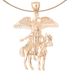10K, 14K oder 18K Gold Indianer Adler Anhänger