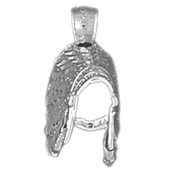 14K or 18K Gold 3D Indian Feather Pendant