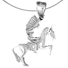 Colgante indio 3D de oro de 10 quilates, 14 quilates o 18 quilates