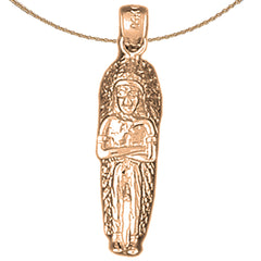 10K, 14K or 18K Gold Indian Pendant