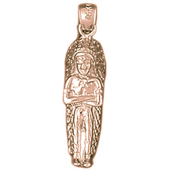 10K, 14K or 18K Gold Indian Pendant