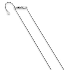 10K White Gold Adjustable .8mm Wheat Chain