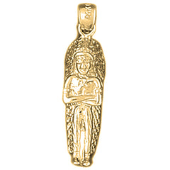 10K, 14K or 18K Gold Indian Pendant