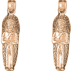 14K or 18K Gold 30mm Indian Earrings
