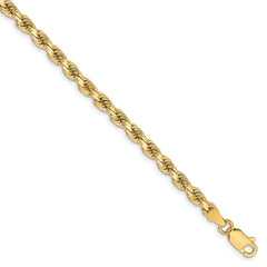 10K Yellow Gold 3.75mm Diamond-cut Rope Chain