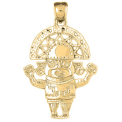 10K, 14K or 18K Gold Indian Symbols Pendant