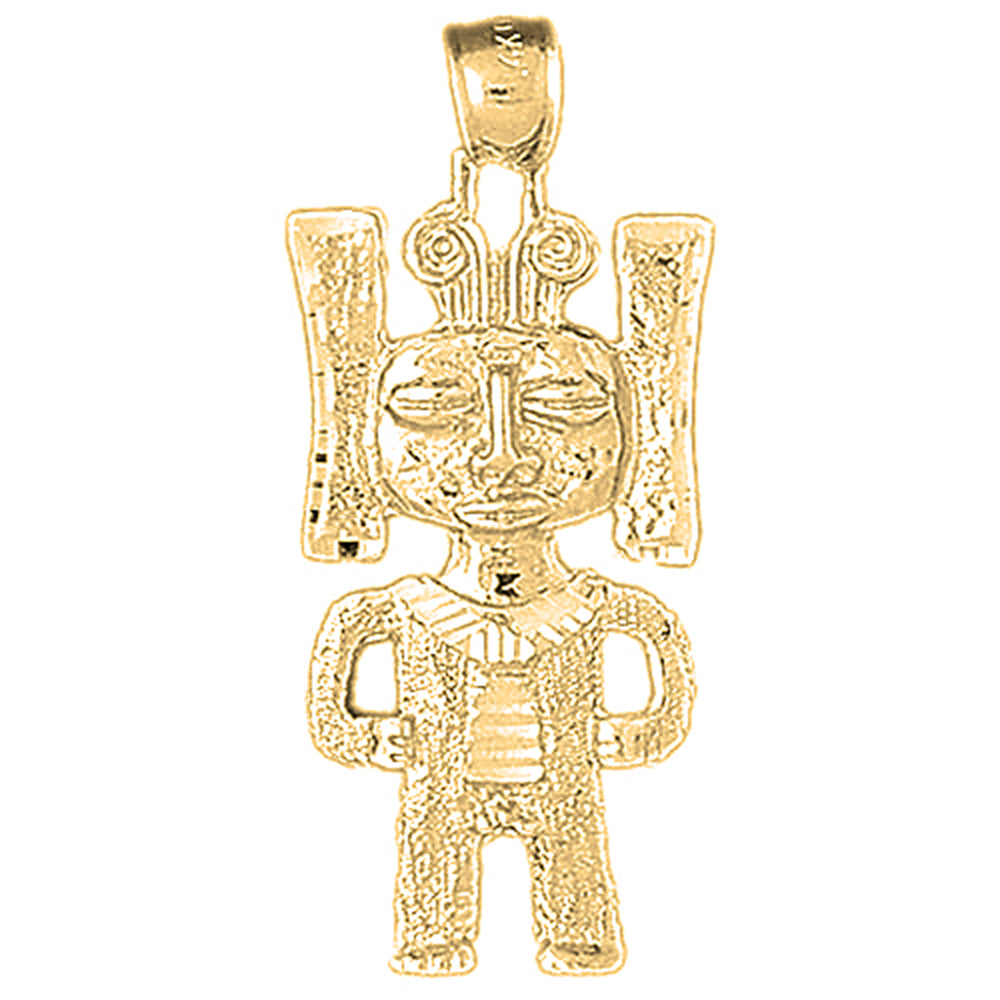 10K, 14K or 18K Gold Indian Symbols Pendant