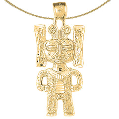 10K, 14K or 18K Gold Indian Symbols Pendant