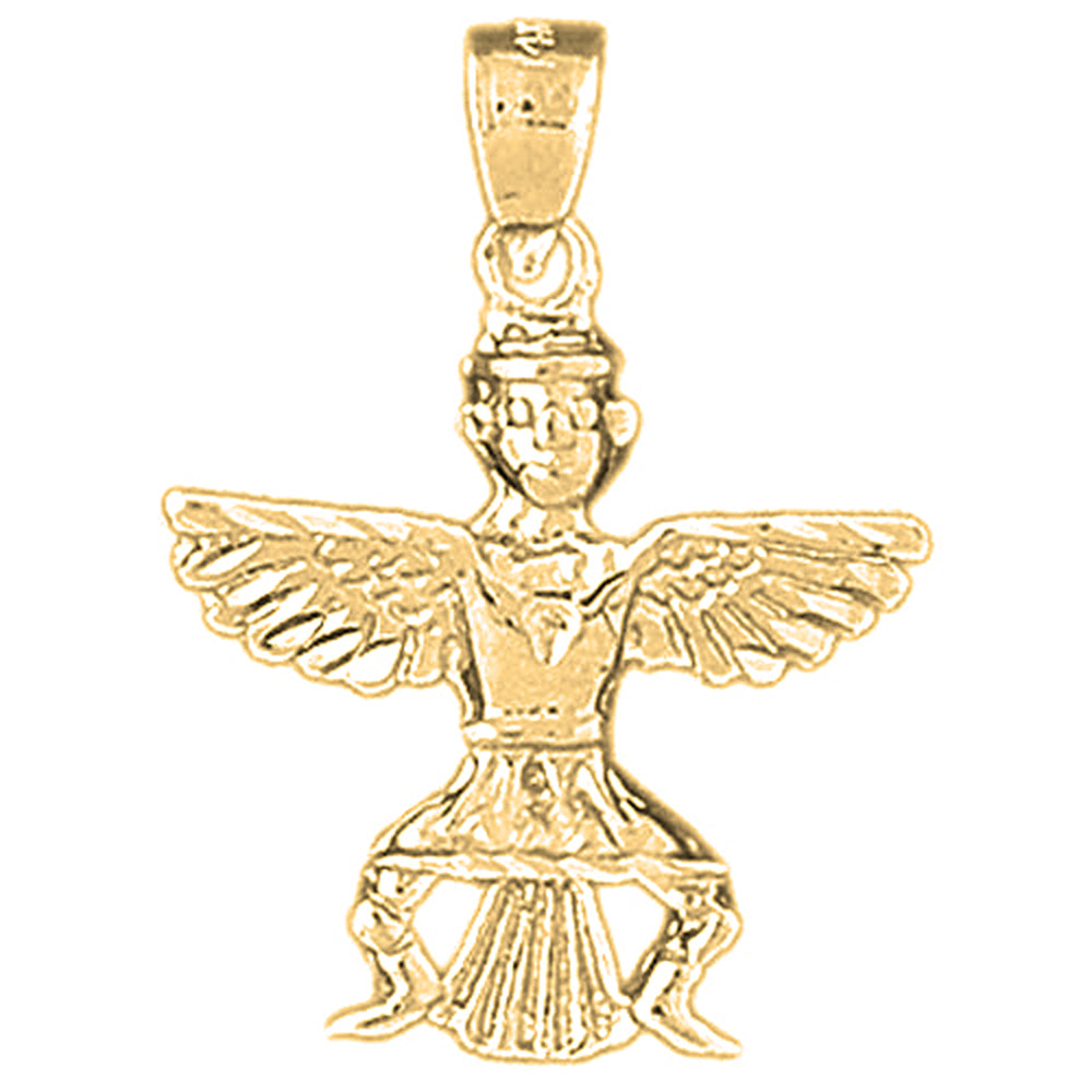 10K, 14K or 18K Gold Indian Symbols Pendant