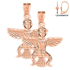 14K or 18K Gold Indian Symbols Earrings