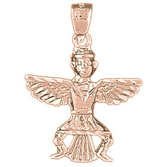 10K, 14K or 18K Gold Indian Symbols Pendant