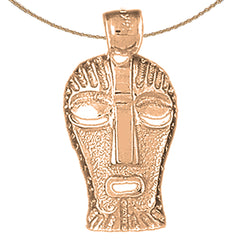 Colgante de símbolos indios en oro de 10K, 14K o 18K