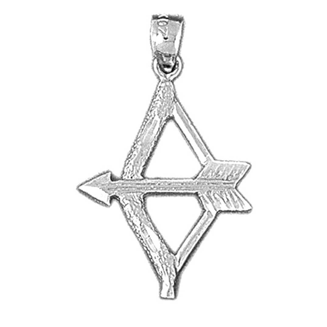 14K or 18K Gold Bow & Arrow Pendant