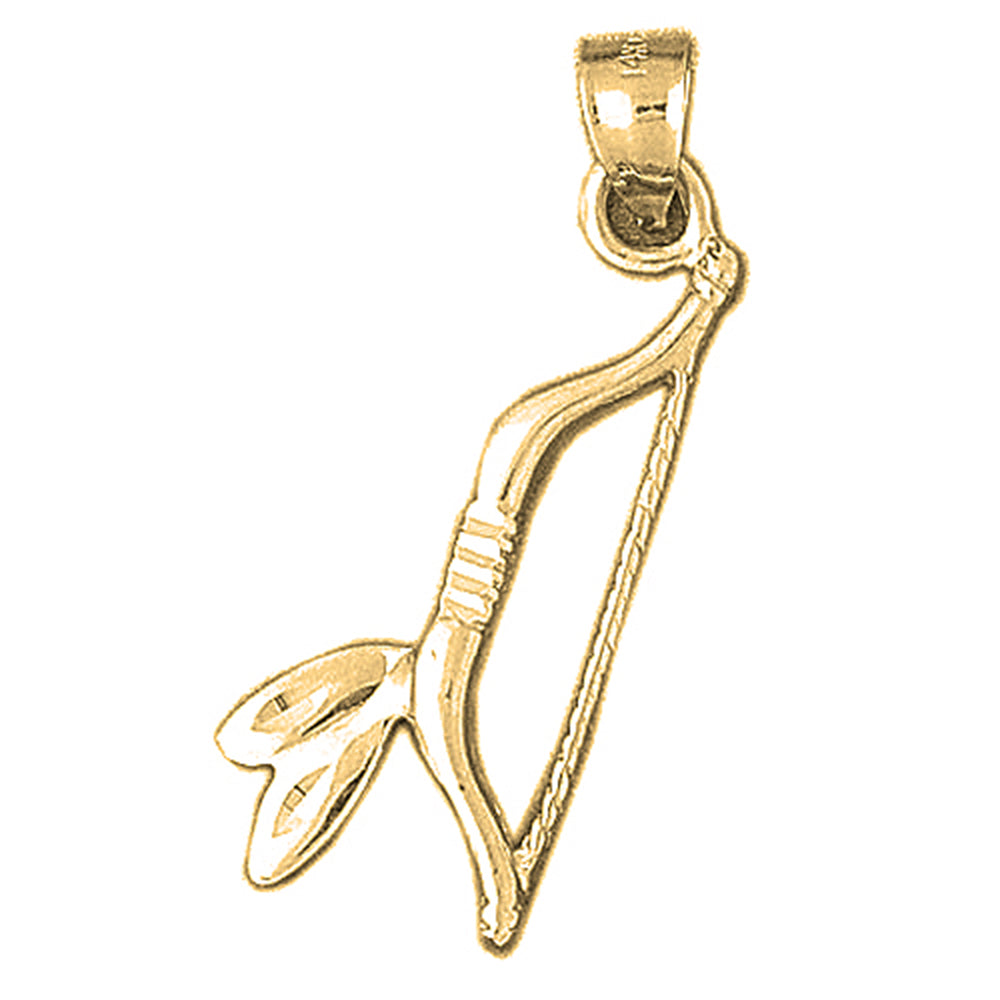 10K, 14K or 18K Gold Bow Pendant