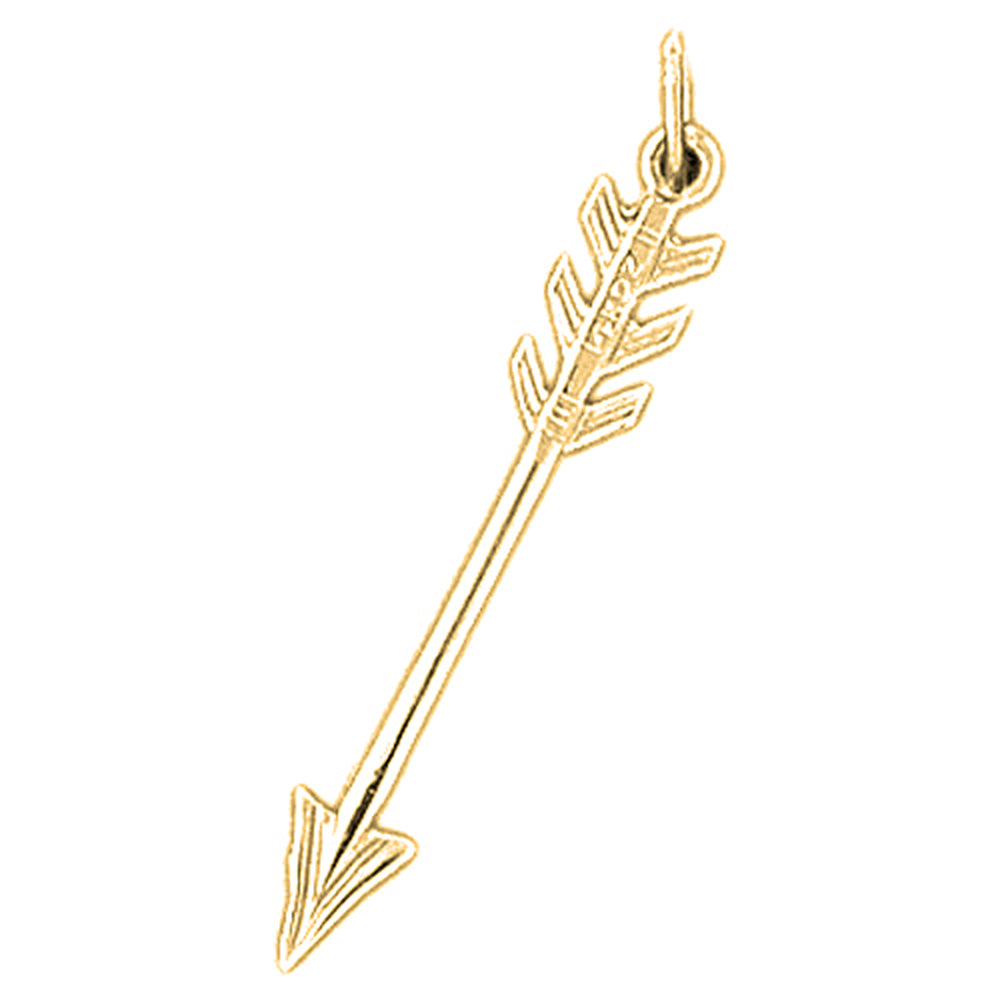 14K or 18K Gold Arrow Pendant