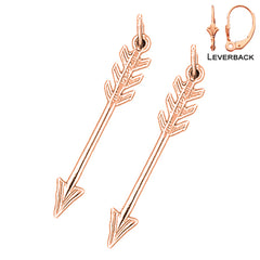 14K or 18K Gold Arrow Earrings