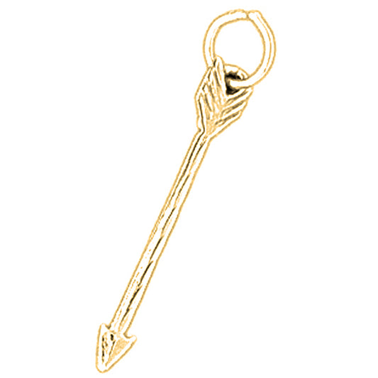 14K or 18K Gold Arrow Pendant