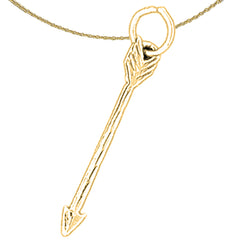 14K or 18K Gold Arrow Pendant