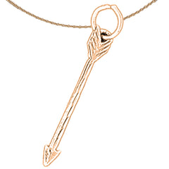 14K or 18K Gold Arrow Pendant