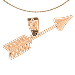 14K or 18K Gold Arrow Pendant