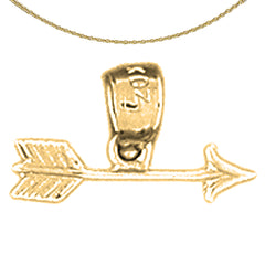 Colgante de hacha de oro de 14 quilates o 18 quilates