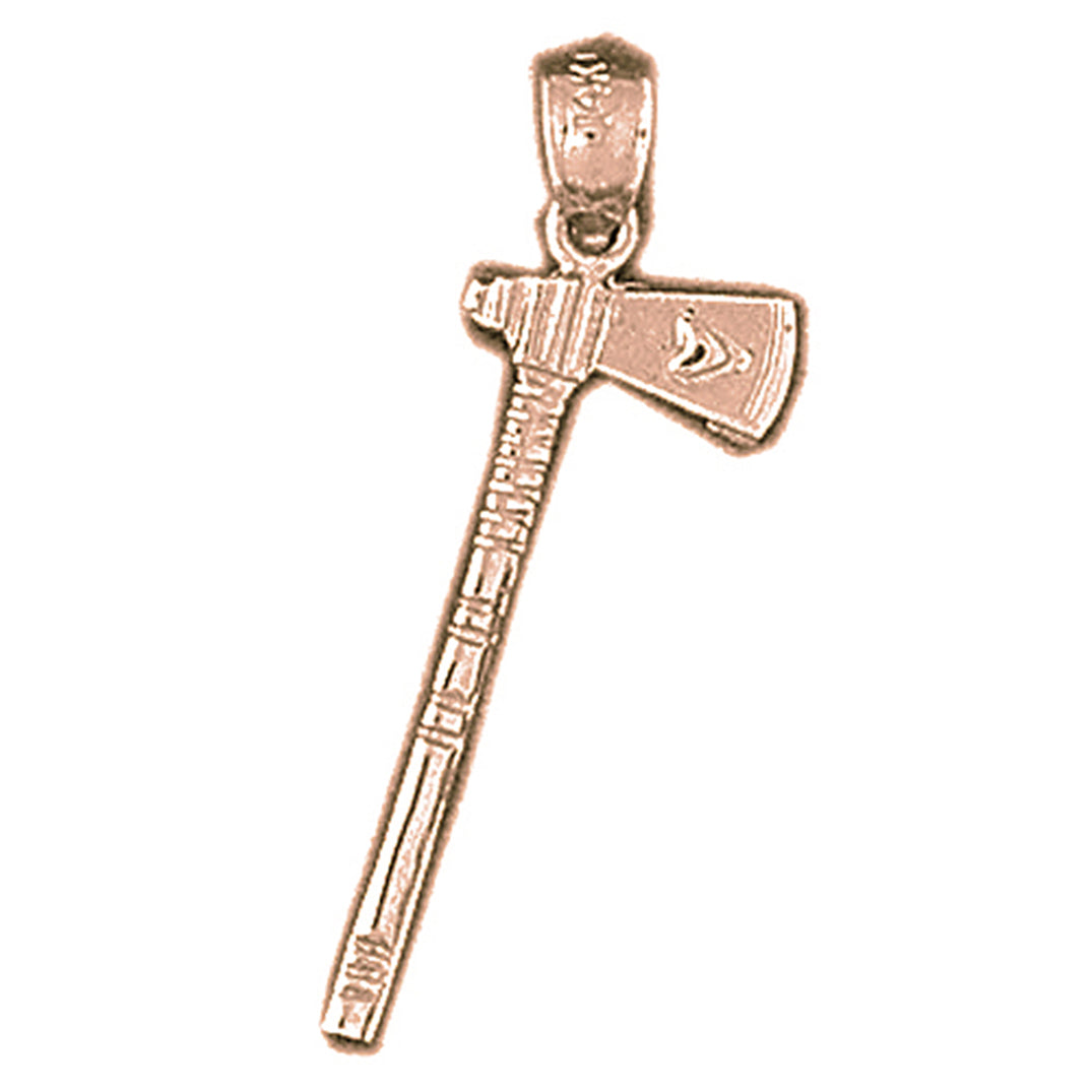 14K or 18K Gold Ax Pendant