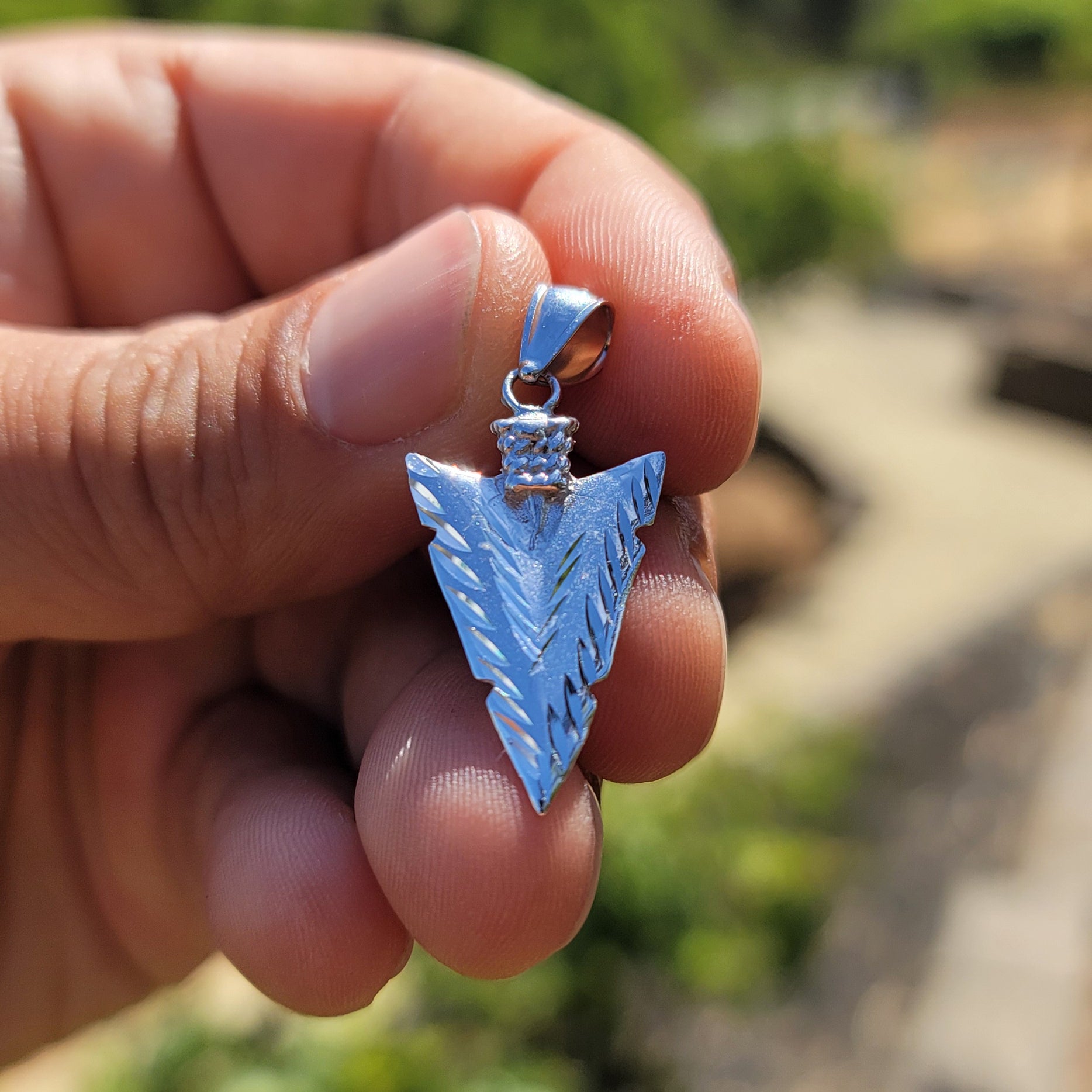 10K, 14K or 18K Gold Arrowhead Pendant