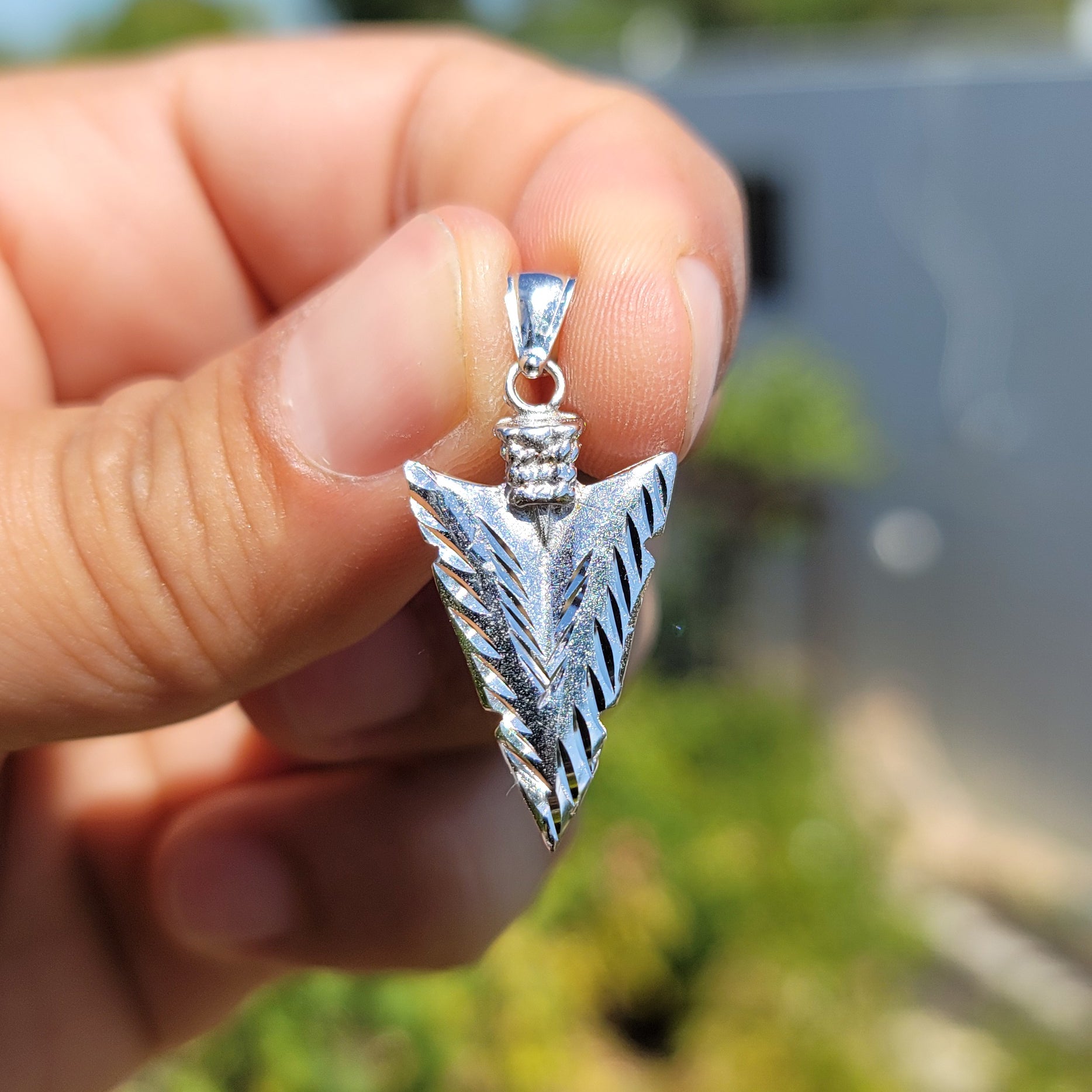 10K, 14K or 18K Gold Arrowhead Pendant