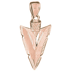 10K, 14K or 18K Gold Arrowhead Pendant