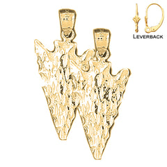 14K or 18K Gold Arrowhead Earrings
