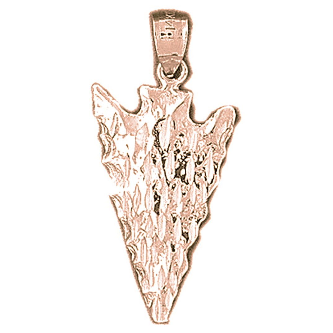 10K, 14K or 18K Gold Arrowhead Pendant